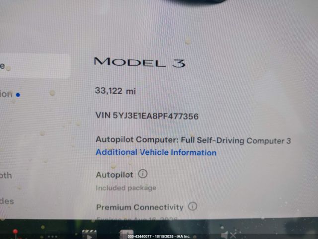 2023 TESLA MODEL 3 5YJ3E1EA8PF477356 Photo 6