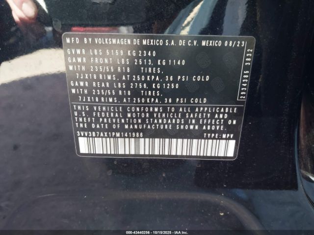 2023 VOLKSWAGEN TIGUAN 3VV3B7AX1PM141986 Photo 8