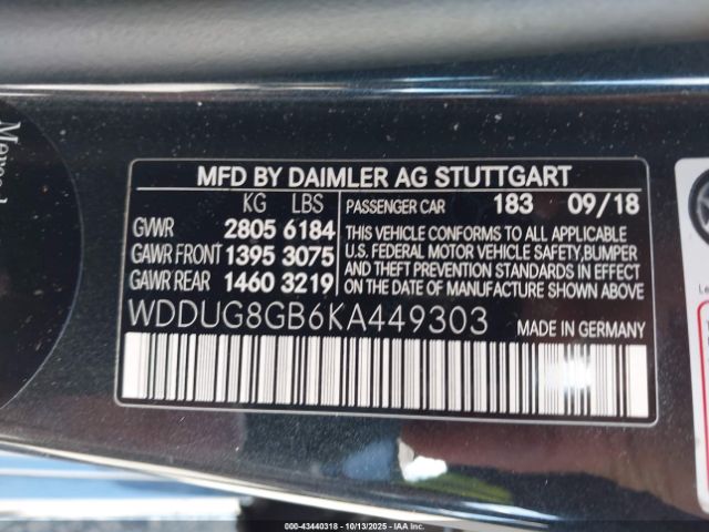 2019 MERCEDES-BENZ S 560 WDDUG8GB6KA449303 Photo 8