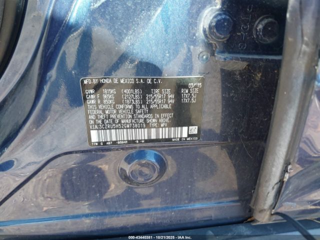 2016 HONDA HR-V 3CZRU5H52GM738019 Photo 8