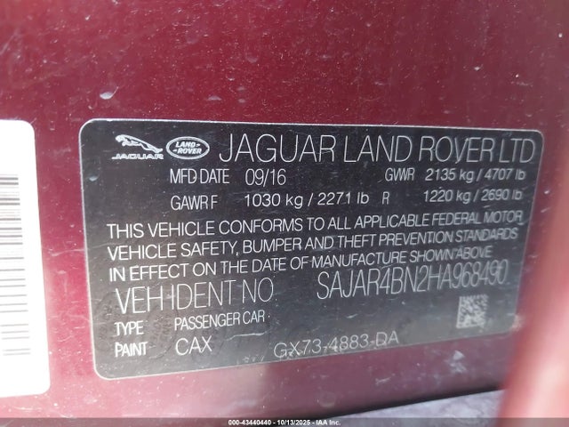 2017 JAGUAR XE SAJAR4BN2HA968490 Photo 8