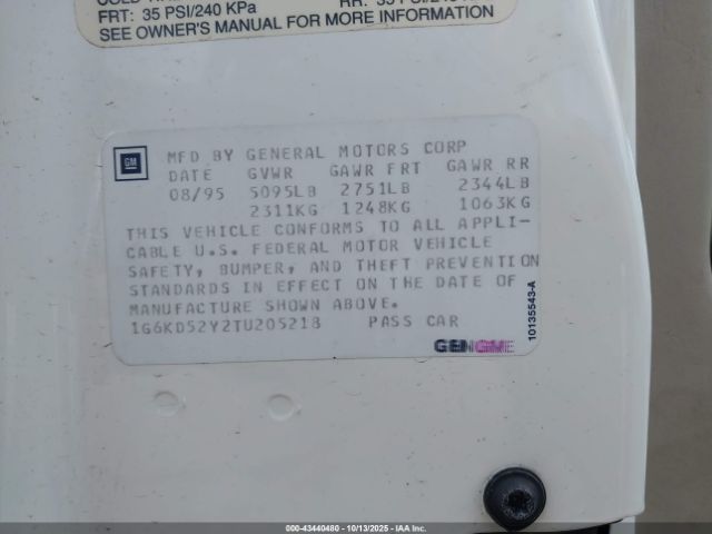 1996 CADILLAC DEVILLE 1G6KD52Y2TU205218 Photo 8