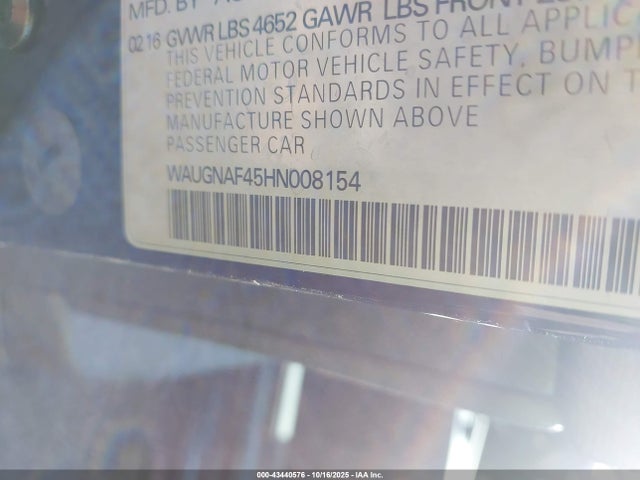 2017 AUDI A4 WAUGNAF45HN008154 Photo 8