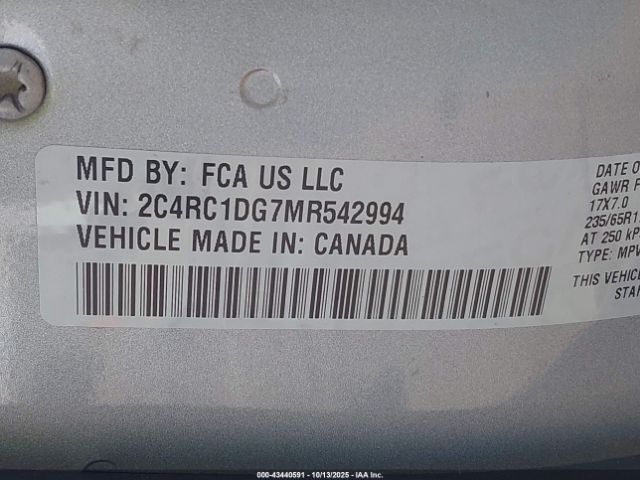 2021 CHRYSLER VOYAGER 2C4RC1DG7MR542994 Photo 8
