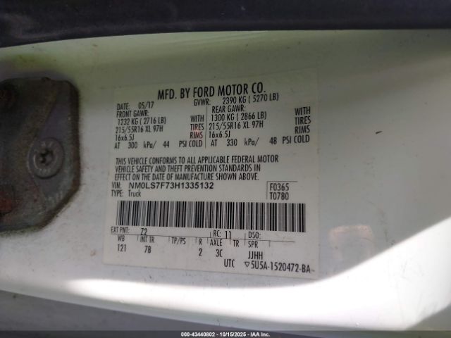 2017 FORD TRANSIT CONNECT NM0LS7F73H1335132 Photo 8