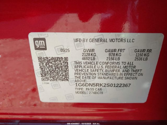 2025 CADILLAC CT5 1G6DN5RK2S0122367 Photo 8