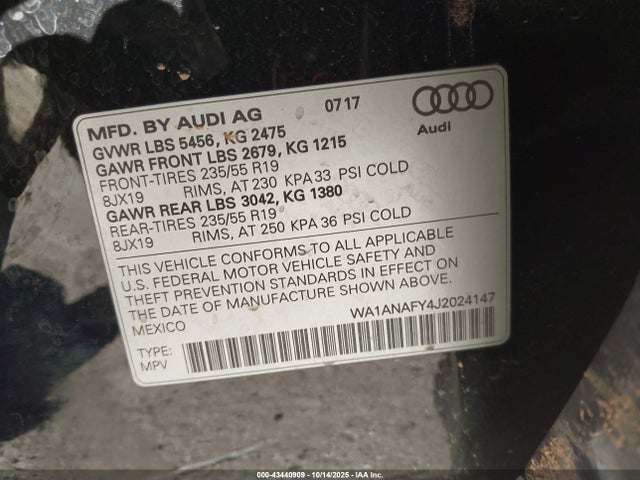 2018 AUDI Q5 WA1ANAFY4J2024147 Photo 8