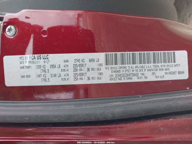 2017 DODGE GRAND CARAVAN 2C4RDGEG9HR758429 Photo 8