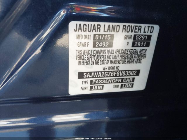 2015 JAGUAR XJ SAJWA2GZ6F8V83502 Photo 8