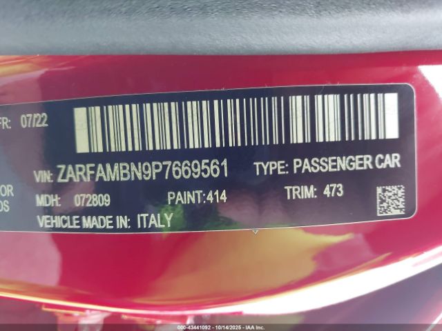 2023 ALFA ROMEO GIULIA ZARFAMBN9P7669561 Photo 8