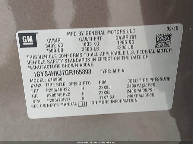 2016 CADILLAC ESCALADE ESV 1GYS4HKJ7GR165898 Photo 8