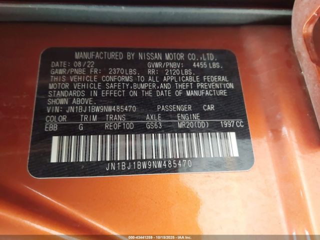 2022 NISSAN ROGUE SPORT JN1BJ1BW9NW485470 Photo 8