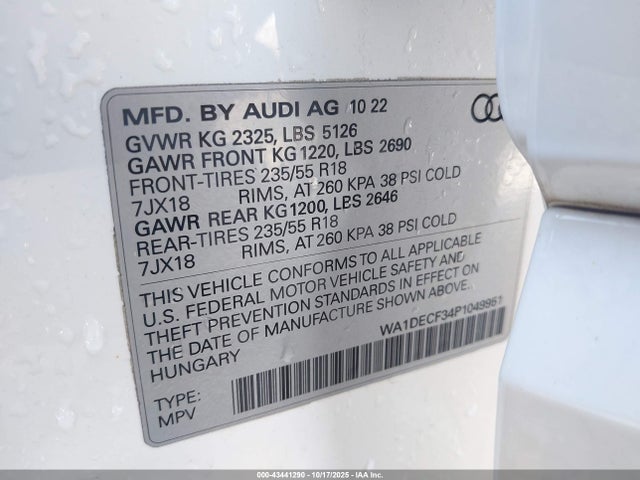 2023 AUDI Q3 WA1DECF34P1049951 Photo 8