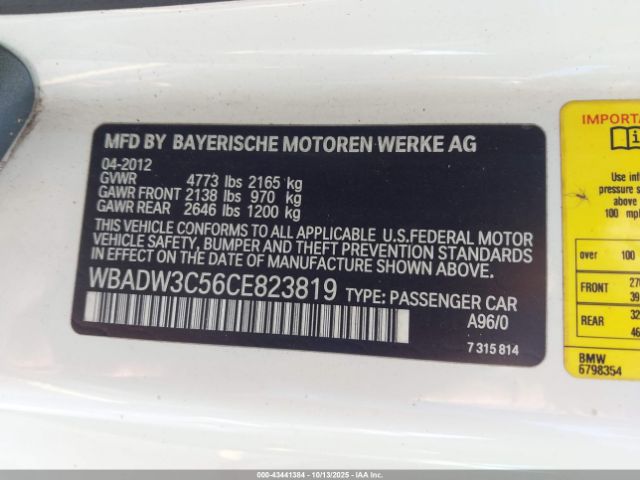 2012 BMW 328I WBADW3C56CE823819 Photo 8