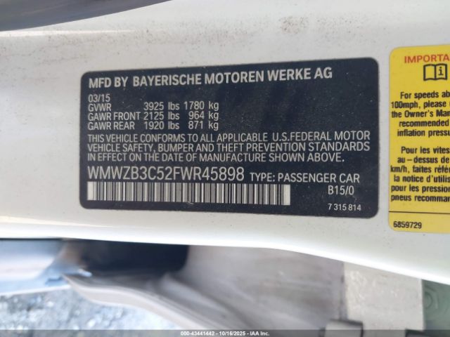 2015 MINI COUNTRYMAN WMWZB3C52FWR45898 Photo 8