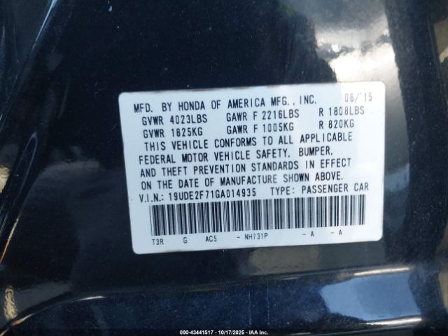 2016 ACURA ILX 19UDE2F71GA014935 Photo 8