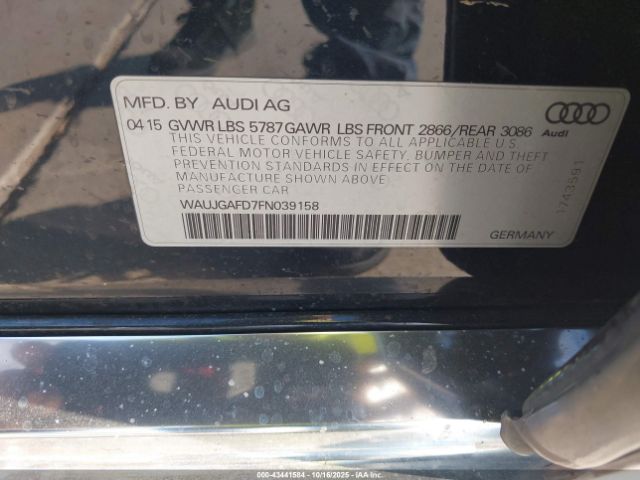 2015 AUDI A8 WAUJGAFD7FN039158 Photo 8