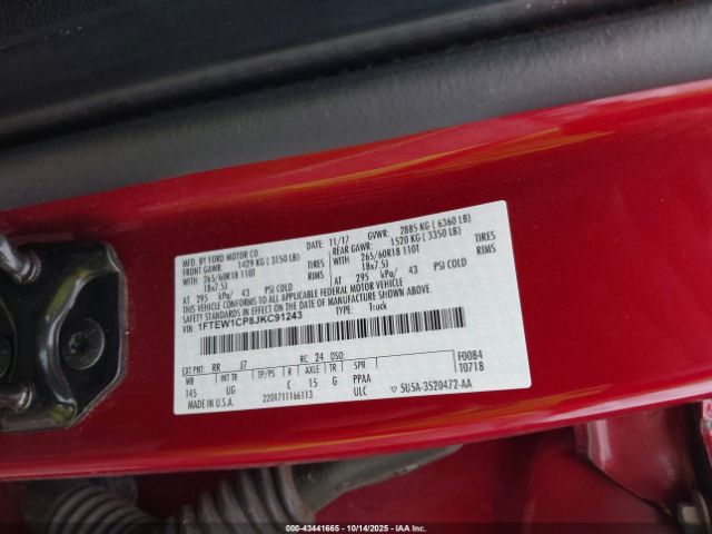 2018 FORD F-150 1FTEW1CP8JKC91243 Photo 8