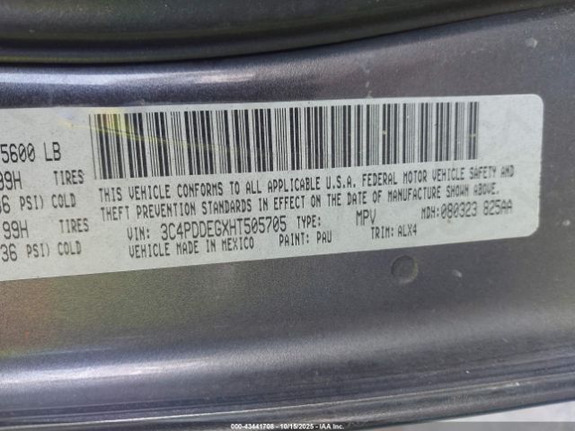 2017 DODGE JOURNEY 3C4PDDEGXHT505705 Photo 8