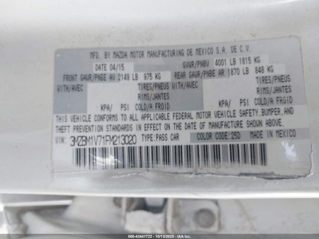 2015 MAZDA MAZDA3 3MZBM1V71FM213020 Photo 8