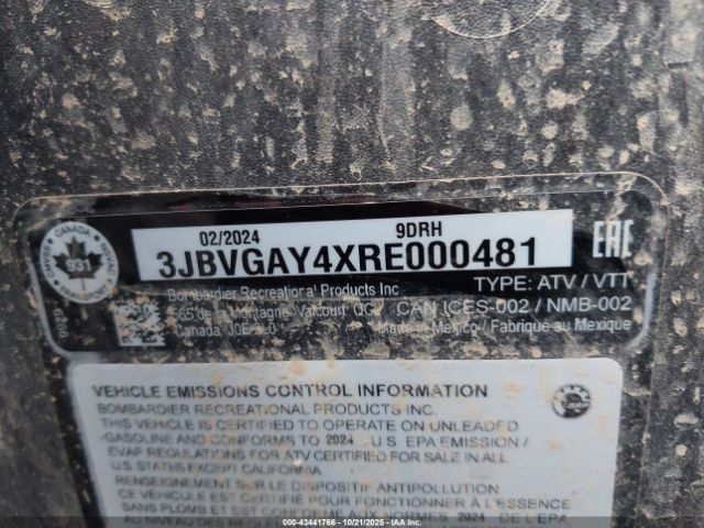 2024 CAN-AM MAVERICK X3 3JBVGAY4XRE000481 Photo 9