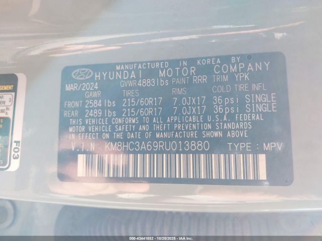 2024 HYUNDAI KONA ELECTRIC KM8HC3A69RU013880 Photo 8