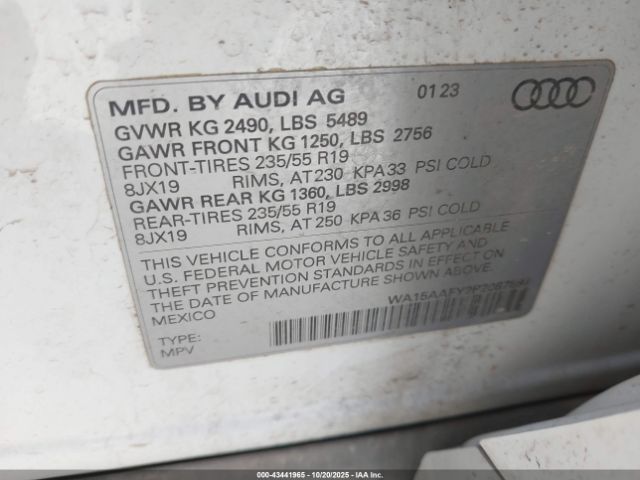 2023 AUDI Q5 SPORTBACK WA15AAFY2P2087897 Photo 8
