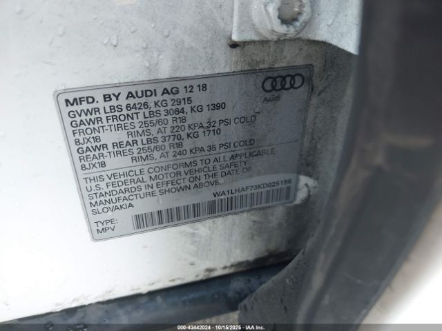 2019 AUDI Q7 WA1LHAF73KD025156 Photo 8