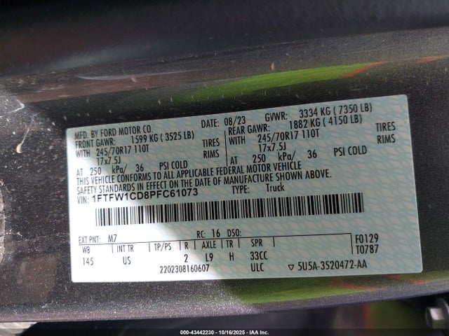 Ford F-150 Xlt 2023 1FTFW1CD8PFC61073 Image 42