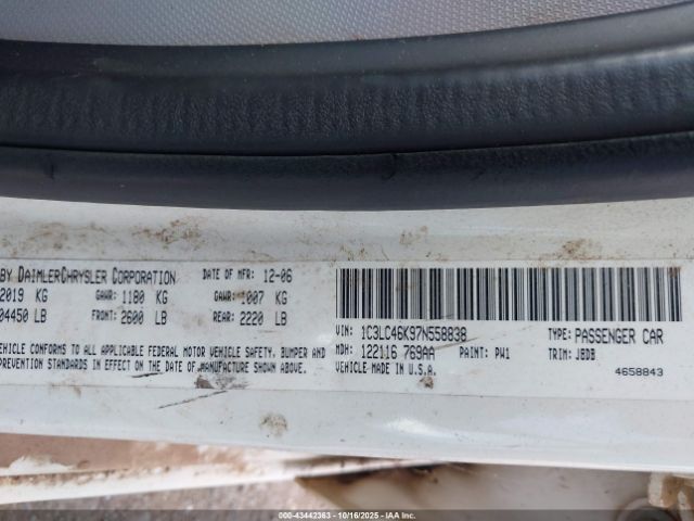 2007 CHRYSLER SEBRING 1C3LC46K97N558838 Photo 8