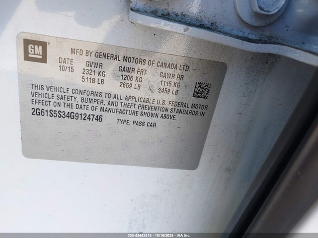 2016 CADILLAC XTS 2G61S5S34G9124746 Photo 8