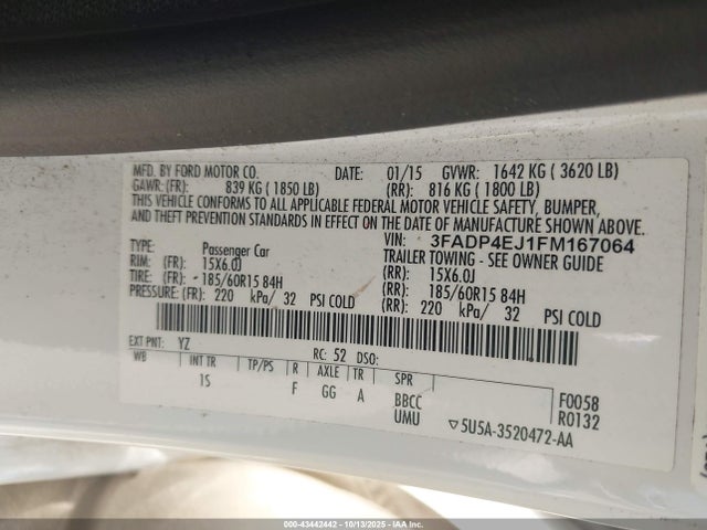 Ford 2015 2015 3FADP4EJ1FM167064 Image 9