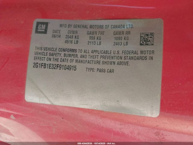 2015 CHEVROLET CAMARO 2G1FB1E32F9104915 Photo 8