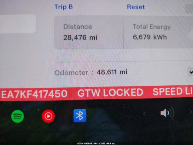 5YJ3E1EA7KF417450 Tesla MODEL 3