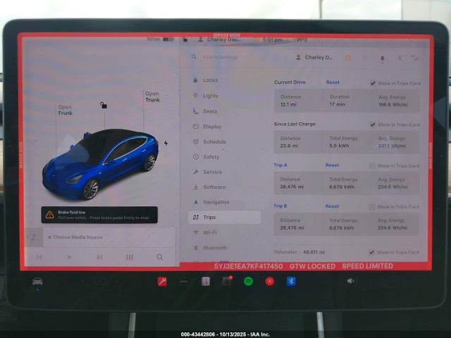 2019 TESLA MODEL 3 5YJ3E1EA7KF417450 Photo 6