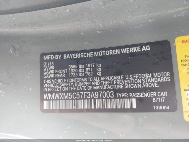 2015 MINI HARDTOP WMWXM5C57F3A97003 Photo 8