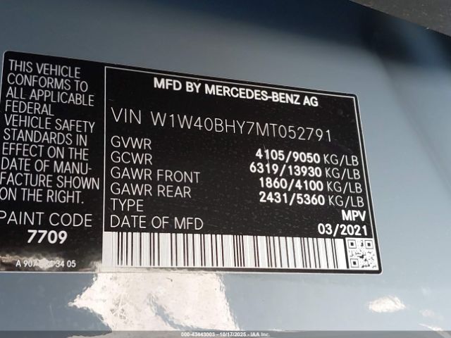 2021 MERCEDES-BENZ SPRINTER 2500 W1W40BHY7MT052791 Photo 8