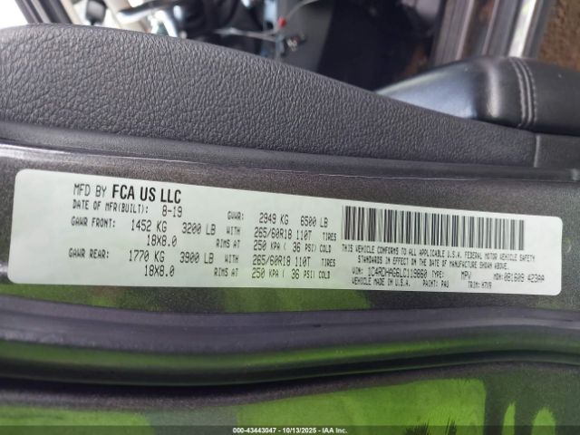 2020 DODGE DURANGO 1C4RDHAG6LC119860 Photo 8