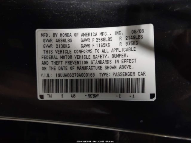 2009 ACURA TL 19UUA86279A000169 Photo 8
