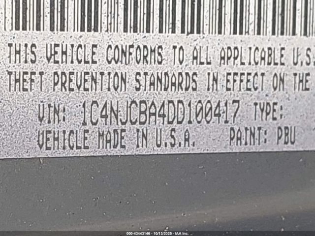 2013 JEEP COMPASS 1C4NJCBA4DD100417 Photo 8