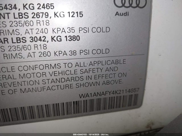 2019 AUDI Q5 WA1ANAFY4K2114657 Photo 8