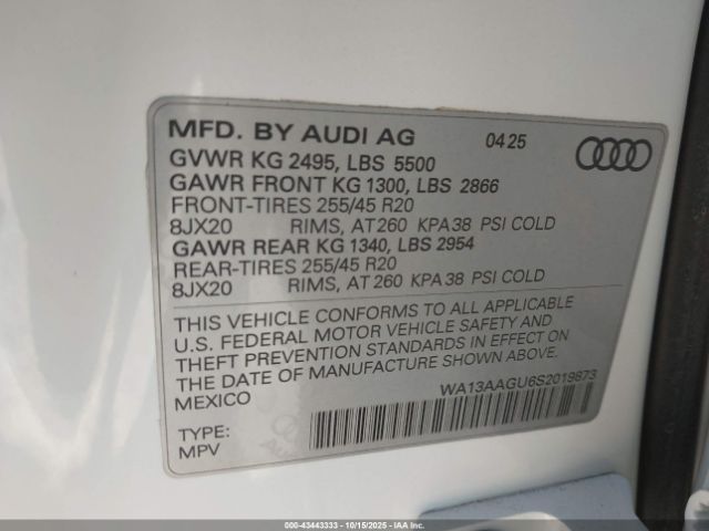 2025 AUDI Q5 WA13AAGU6S2019873 Photo 8