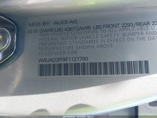2015 AUDI A3 WAUACGFFXF1127760 Photo 8