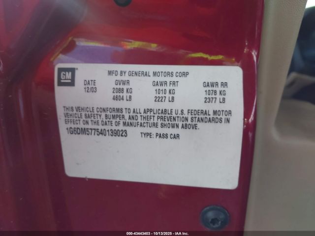 2004 CADILLAC CTS 1G6DM577540139023 Photo 8