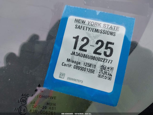 Продаж на аукціоні авто 2008 Mitsubishi Lancer Gts, vin: JA3AU86U08U022777, номер лоту: 43443408