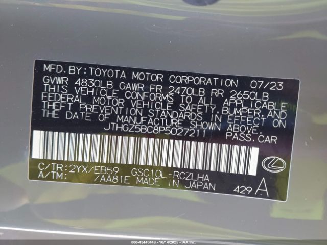 2023 LEXUS RC 350 JTHGZ5BC8P5027211 Photo 8