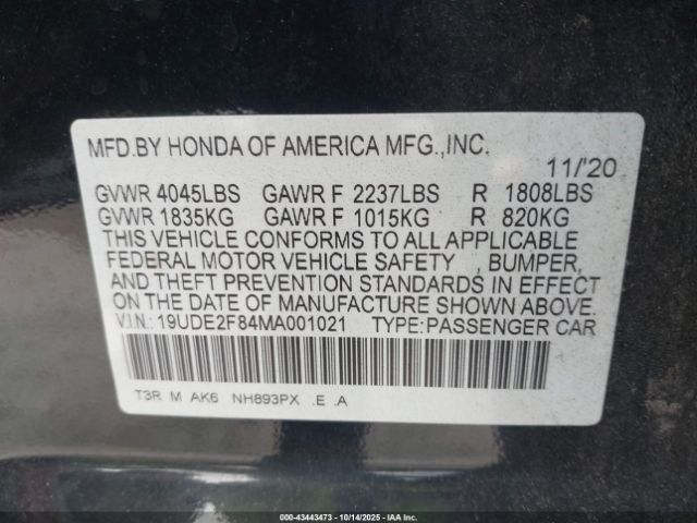 2021 ACURA ILX 19UDE2F84MA001021 Photo 8