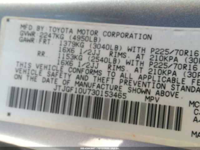 2003 LEXUS RX 300 JTJGF10U730153465 Photo 8