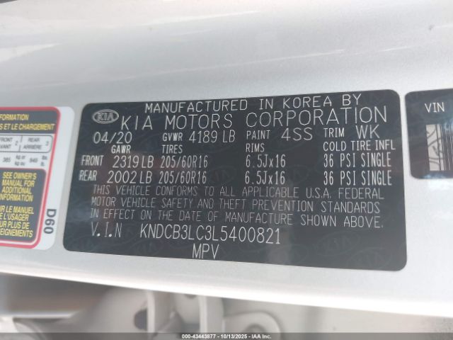 2020 KIA NIRO KNDCB3LC3L5400821 Photo 8