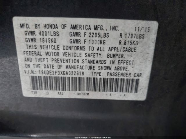 2016 ACURA ILX 19UDE2F3XGA022819 Photo 8